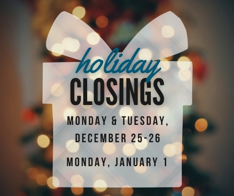 Holiday closings